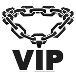 vip cartoony white chain necklace