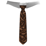 Vis-à-vis Camo Wide Silk Tie Brown