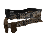 vkei double Belts satchel - brown