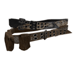 vkei double Belts satchel - brown