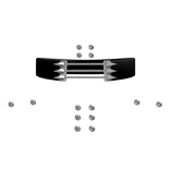vkei emo spiked choker necklace in black