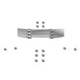 vkei emo spiked choker necklace in white