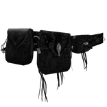 Vkei Esoteric Archival Black Leather Belt Bags