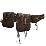 Vkei Esoteric Archival Brown Leather Belt Bags