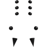 Vkei Goth Face Piercings (Black)