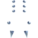 Vkei Goth Face Piercings (Blue)