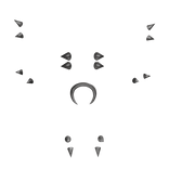 vkei goth silver piercings II