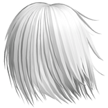 Vkei messy emo wispy windy scene boy hair (white)