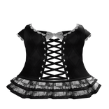 ♡ : vkei romantic gothdress in black