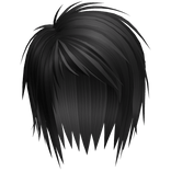 vkei scene emo messy short boy hair black