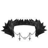 Vkei Y2k Moe black neck fur v2