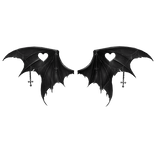 Vkei Y2k Moe black Vampire Wings bat