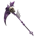 Void Reaper Gothic Scythe – Purple Skull Weapon