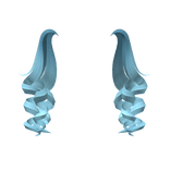 Voluminous  Culy Pigtails in Blue