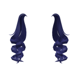 Voluminous  Culy Pigtails in Navy Blue