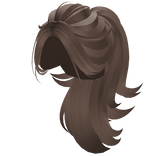 🤍 Voluminous Swirly Preppy Ponytail (Brown)