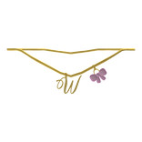 ♡ W initial w bow ( Gold )