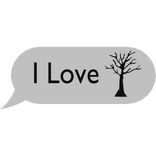 Text [ i love Poison tree ] ( left ) { white }
