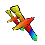 [Waist] Clash Swords with Outline [Blocky]