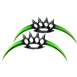 Waist Dual-Bladed Scythe Knuckles - Green