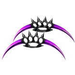 Waist Dual-Bladed Scythe Knuckles - Purple