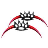 Waist Dual-Bladed Scythe Knuckles - Red