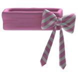Waist Ribbon with Pink & White Bow