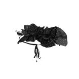 Waist-tied Decorative Ruffle in Black Polka Dot