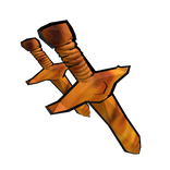 [Waist] Toon Fire Swords with Outline [Blocky]