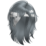 Warrior Wolfcut With Bandana (Ash Blue)