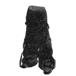 Washed Black Cheetah ultra baggy Y2K cyber cargos