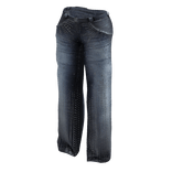 Washed Out Straight Embellished Denim Jeans (Blue)
