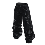 Washout Tribal Star Compass Jeans