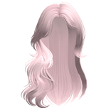 Lush Wavy Layered Model Hair in Light Pink