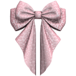 wavy bow leopard pink