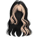 Wavy Curly Half Tucked Hair (Black & Blonde)
