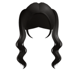 wavy front pigtails deepbrown