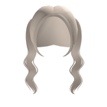 wavy pigtail ponytail blonde