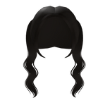 wavy pigtail ponytail brown