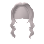 wavy pigtail ponytail pastel pink