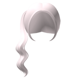 wavy ponytail pastel pink