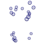 Weirdcore Blue Glitch Computer Smiley Face Aura