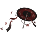 Whimsical Japanese Autumn Leaf Umbrella Red