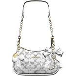 White 2000s Y2K Handbag  w/Charms