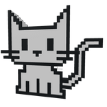 White 8-Bit Tabby Cat | Addon