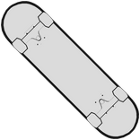 White and Black Skateboard