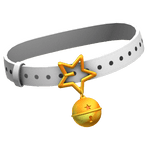 White & Gold Bell Cat Collar 1.0