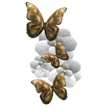 ♡White & Gold Butterfly Flower Face Aura♡