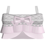 ♡ white & pink cute cropped top