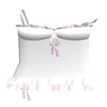 (white & pink) strap summer ruffle dress 3.0